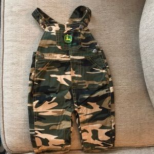 Baby John Deere camo overalls